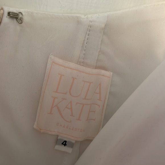 Lula Kate dress- tan and white stripes - Picture 2 of 4